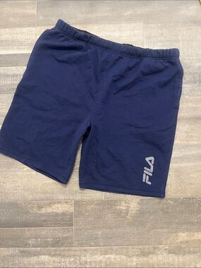 Fila Men's Navy Athletic Shorts with Side Logo